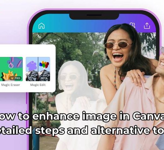 How to enhance image by Canva